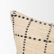 Mercana Jaela Beige and Black Striped Checkered Decorative Pillow Cover