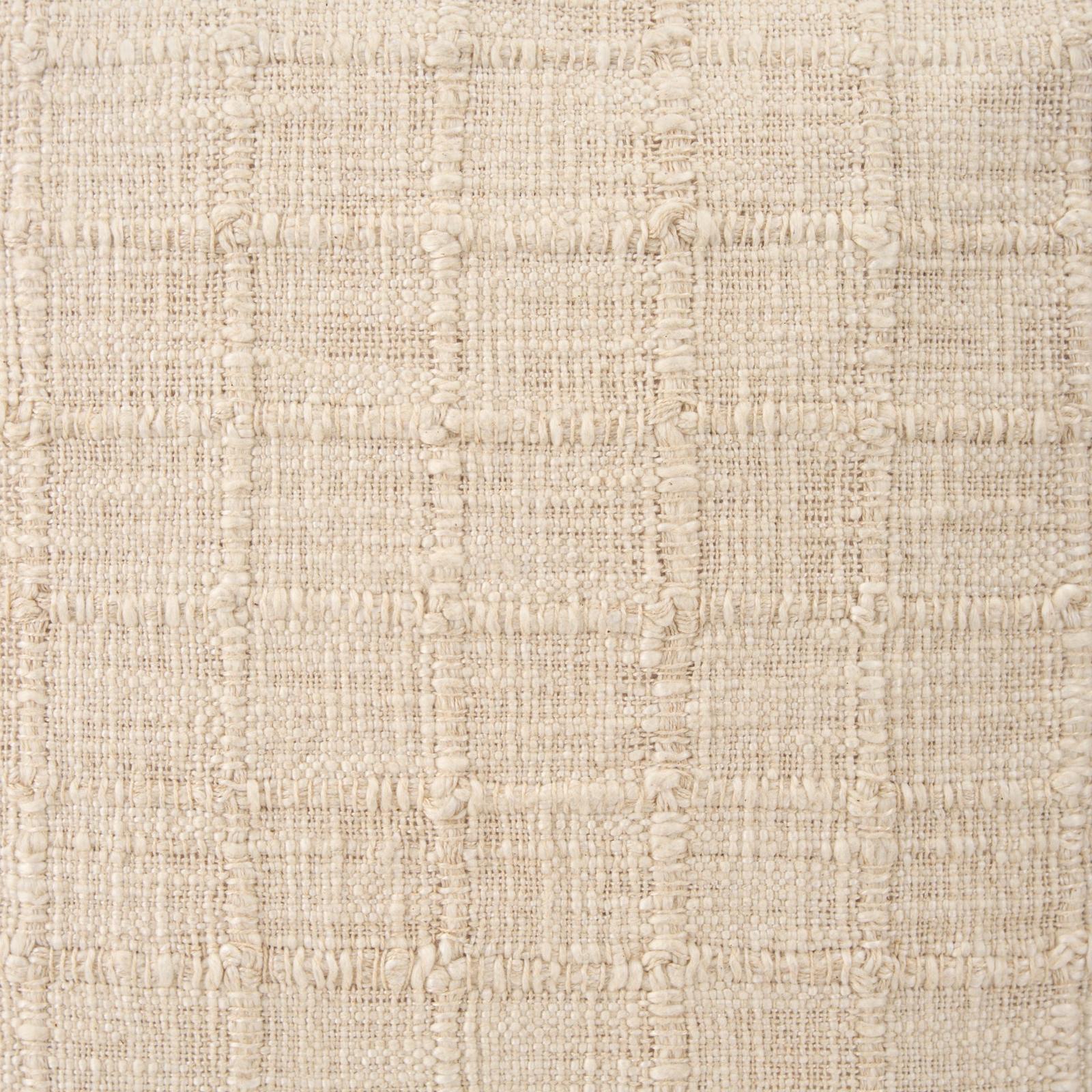 Mercana Jacory Cream Checker Textured Decorative Pillow Cover
