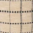 Mercana Jaela Beige and Black Striped Checkered Decorative Pillow Cover