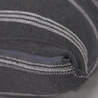 Mercana Jayme Gray and White Striped Cotton Decorative Lumbar Pillow Cover