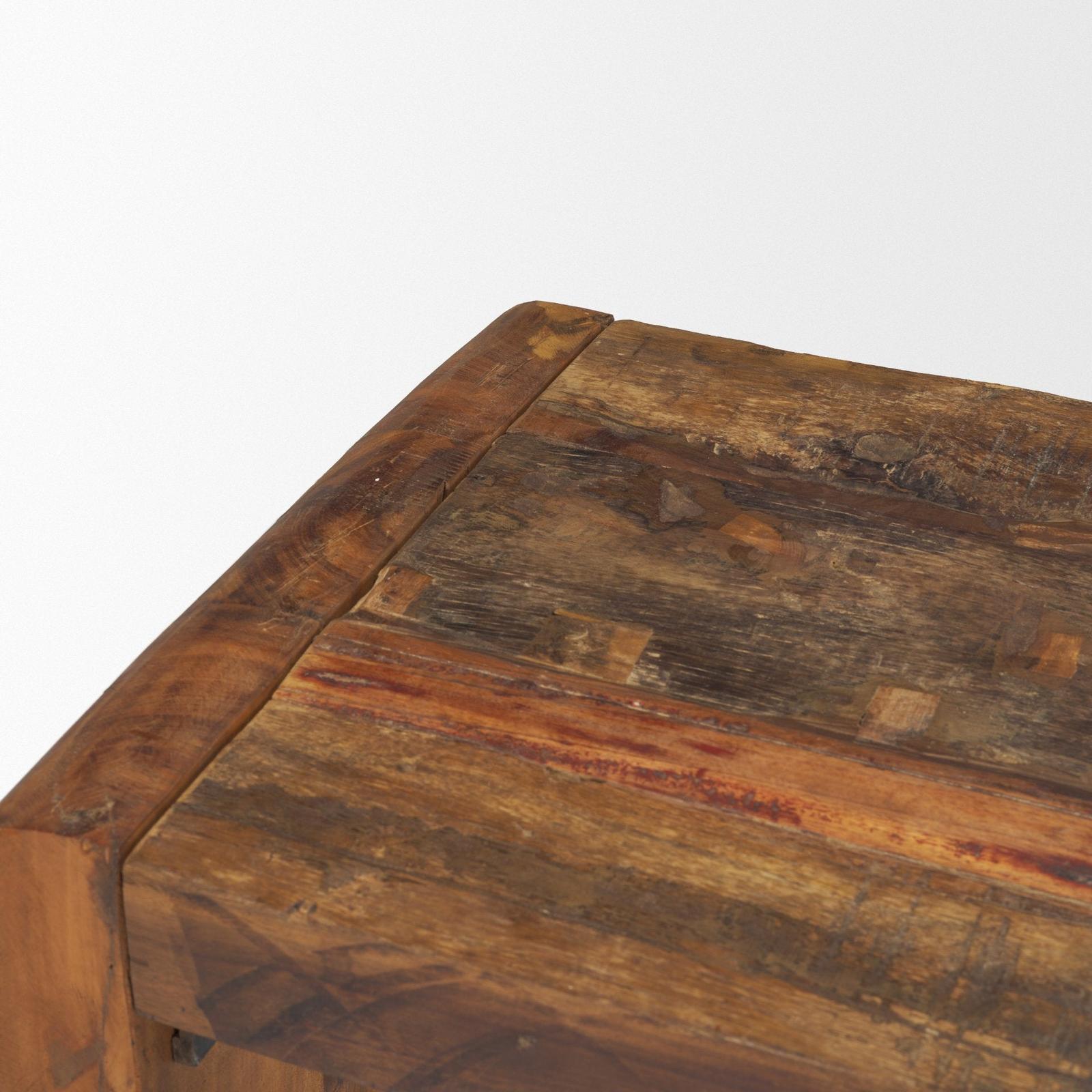 Mercana Estelle Rustic Brown Reclaimed Wood Bench TOP