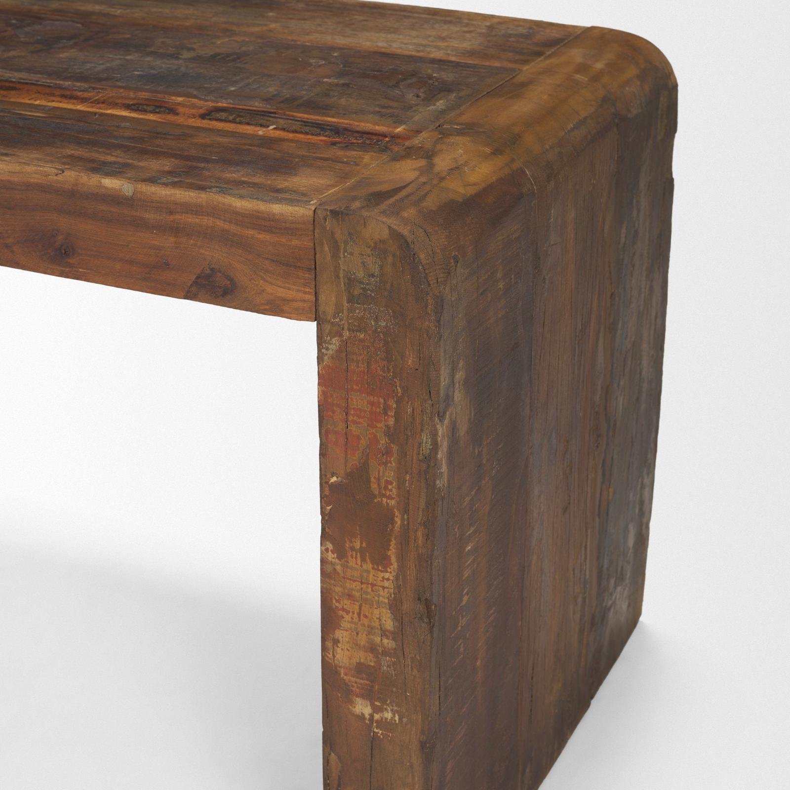 Mercana Estelle Rustic Brown Reclaimed Wood Bench TOP