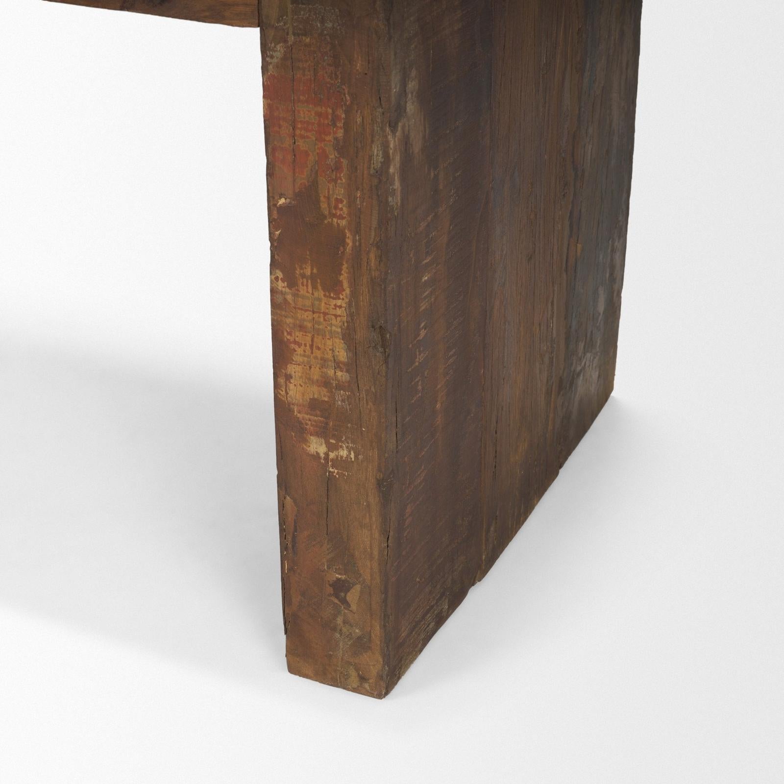 Mercana Estelle Rustic Brown Reclaimed Wood Bench TOP