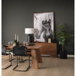 Mercana Leo Hammered W/White Fabric Shade Table Lamp