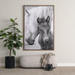 Mercana Siren Gray Fabric w/ Dark Brown Wood Oblong Bench