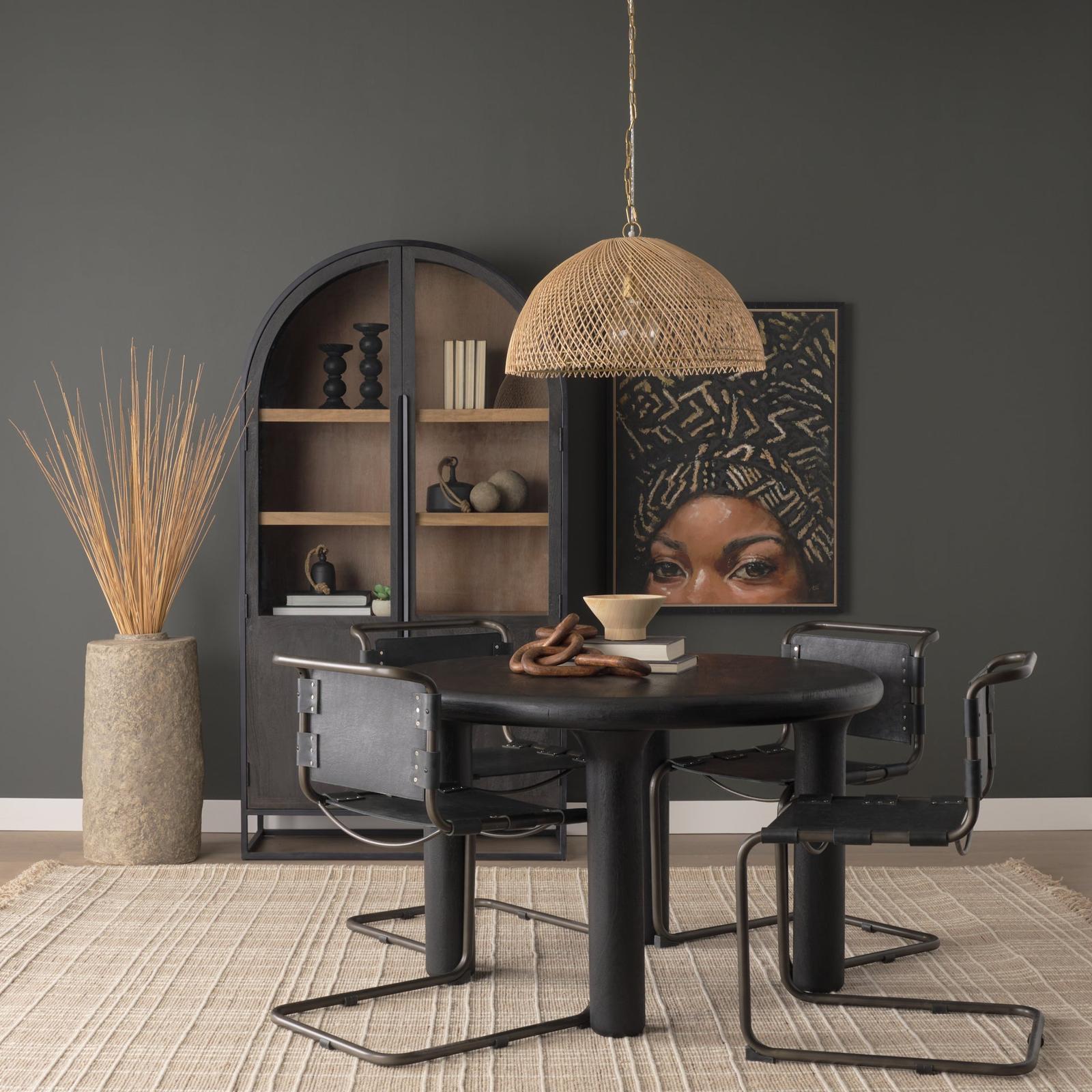 Mercana Thad 1-Light Natural Woven Rattan Dome Pendant Clearance