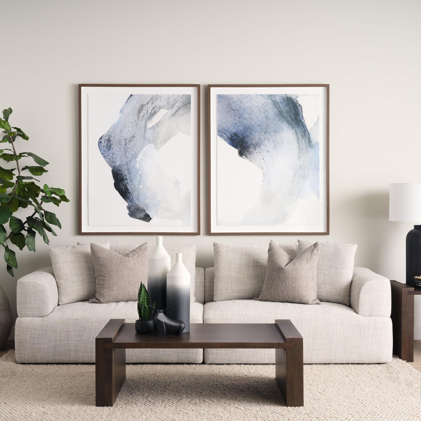 Mercana Townley White w/ Black Ombre Metal Vase Clearance