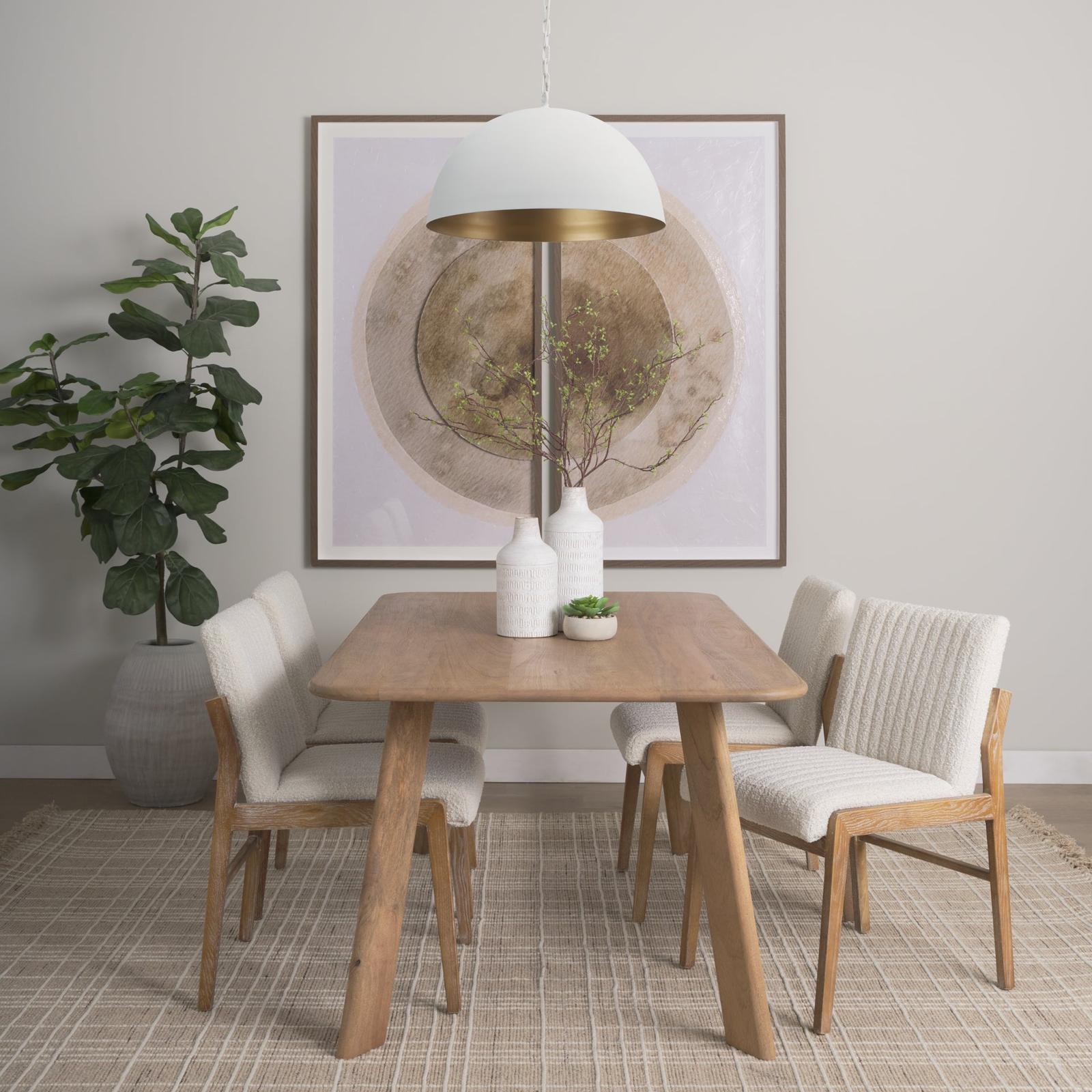 Mercana Juniper Round White Dome Pendant Light