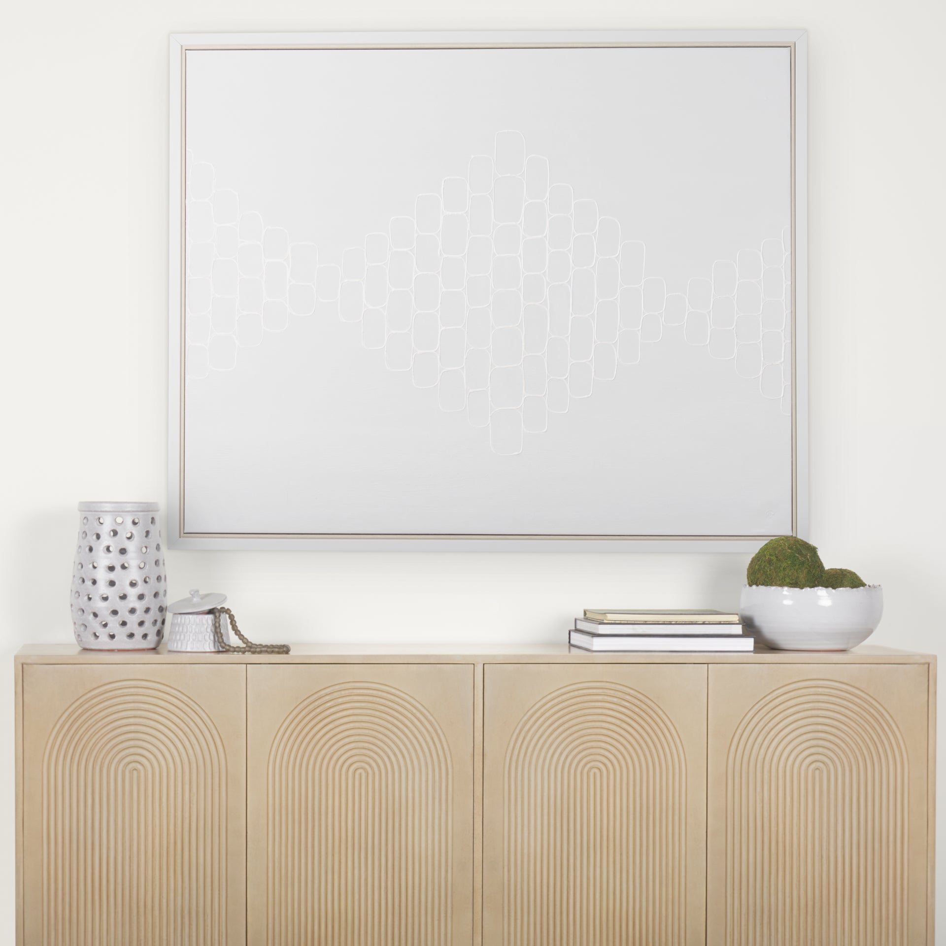 Mercana Tucker Wood w/ Carved Arch Pattern 4 Door Sideboard