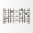 Mercana Taunton Wood and Black Iron Six Shelving Unit