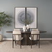 Mercana Cavett Cream Boucle Upholstered Seat W/Dark Brown Wood Frame Dining Chair