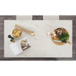 Mercana Amika White Marble Top Black Metal Base Kitchen Island