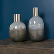 Mercana Onega Gradient Blue Glass Gourd Style Vase Clearance
