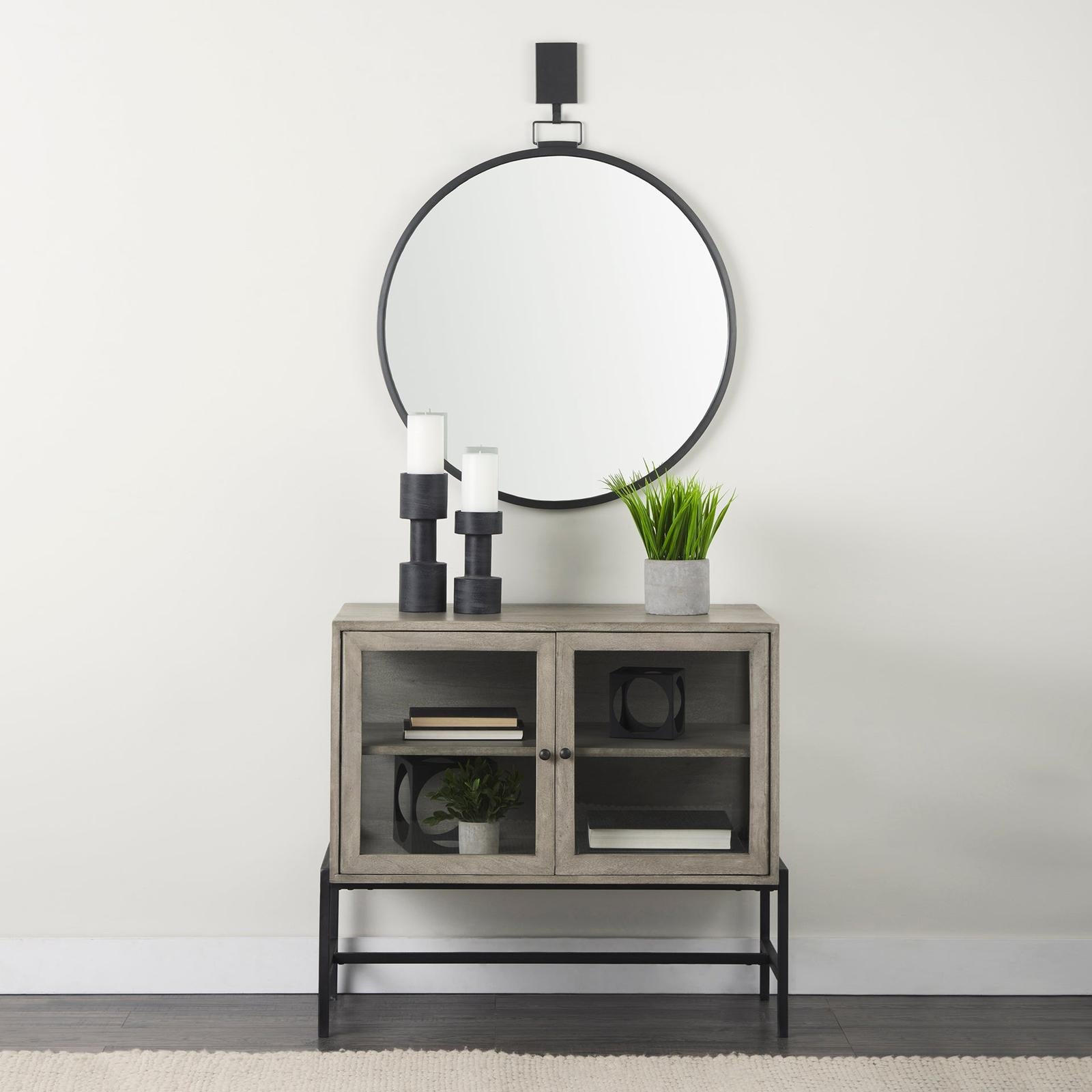 Mercana Arelius Glass Doors Accent Cabinet