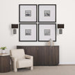 Mercana Maravilla Black/White Pattered Base Black Fabric Shade Wall Sconce Clearance