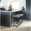Mercana Frodo Gray Fabric Seat W/Black Iron Frame Counter Stool Clearance