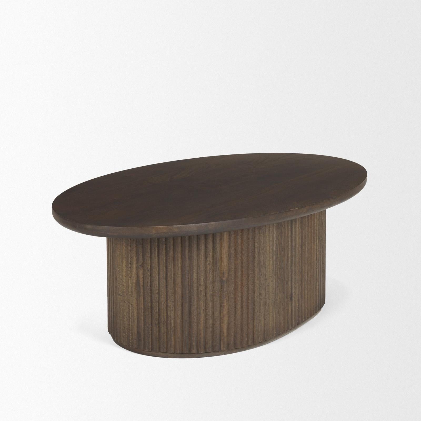 Mercana Terra Oval Fluted Coffee Table