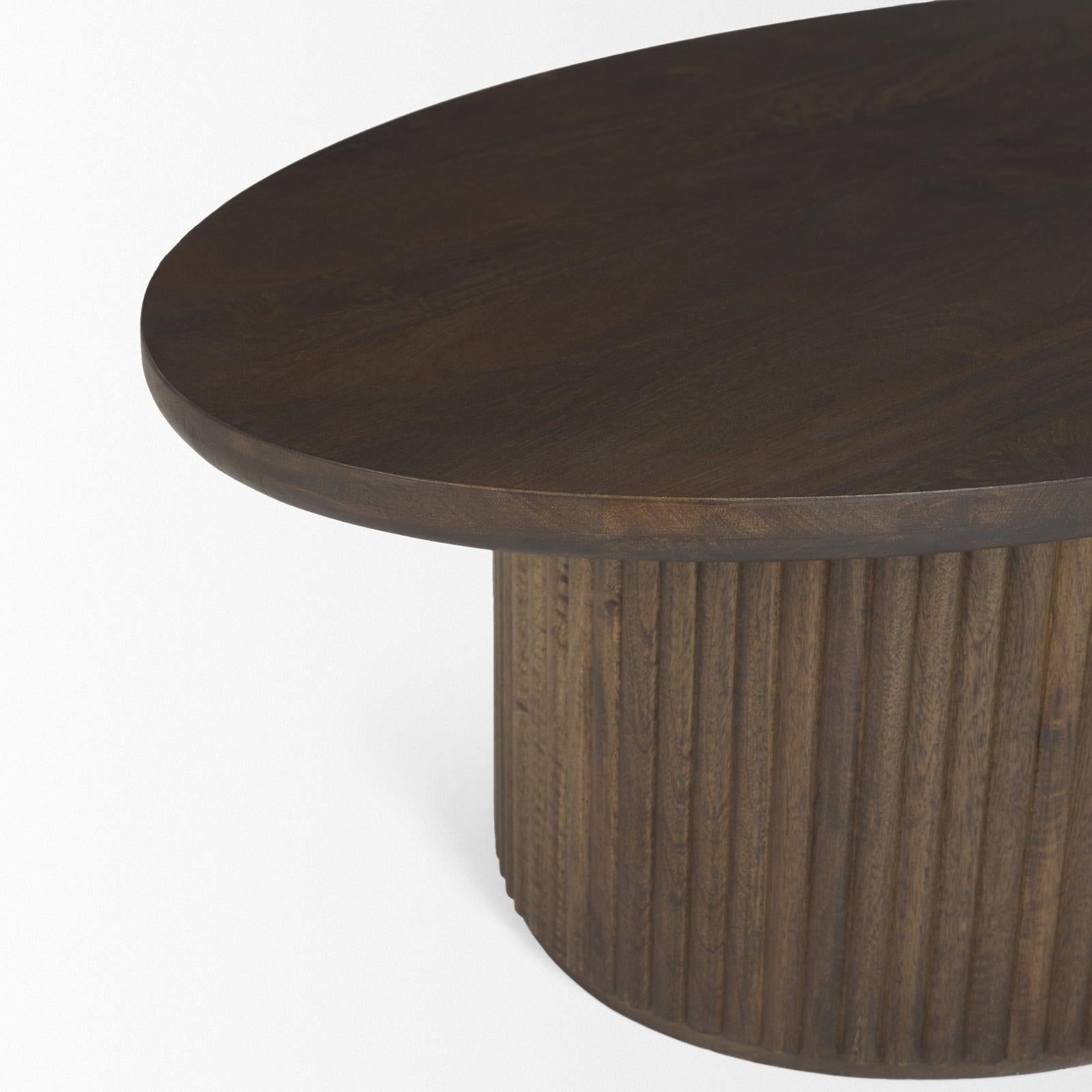 Mercana Terra Oval Fluted Coffee Table