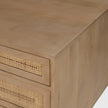 Mercana Grier Solid Wood W/ Black Cane Office Desk