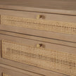 Mercana Grier Solid Wood W/ Black Cane Office Desk