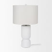 Mercana Everly White Cement W/Beige Shade Table Lamp
