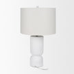 Mercana Everly White Cement W/Beige Shade Table Lamp