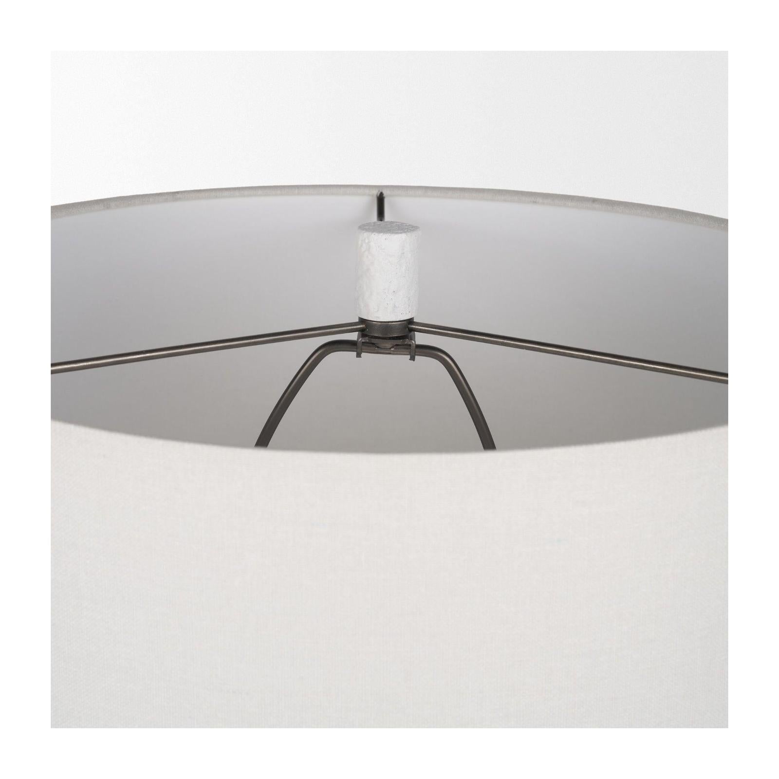 Mercana Everly White Cement W/Beige Shade Table Lamp