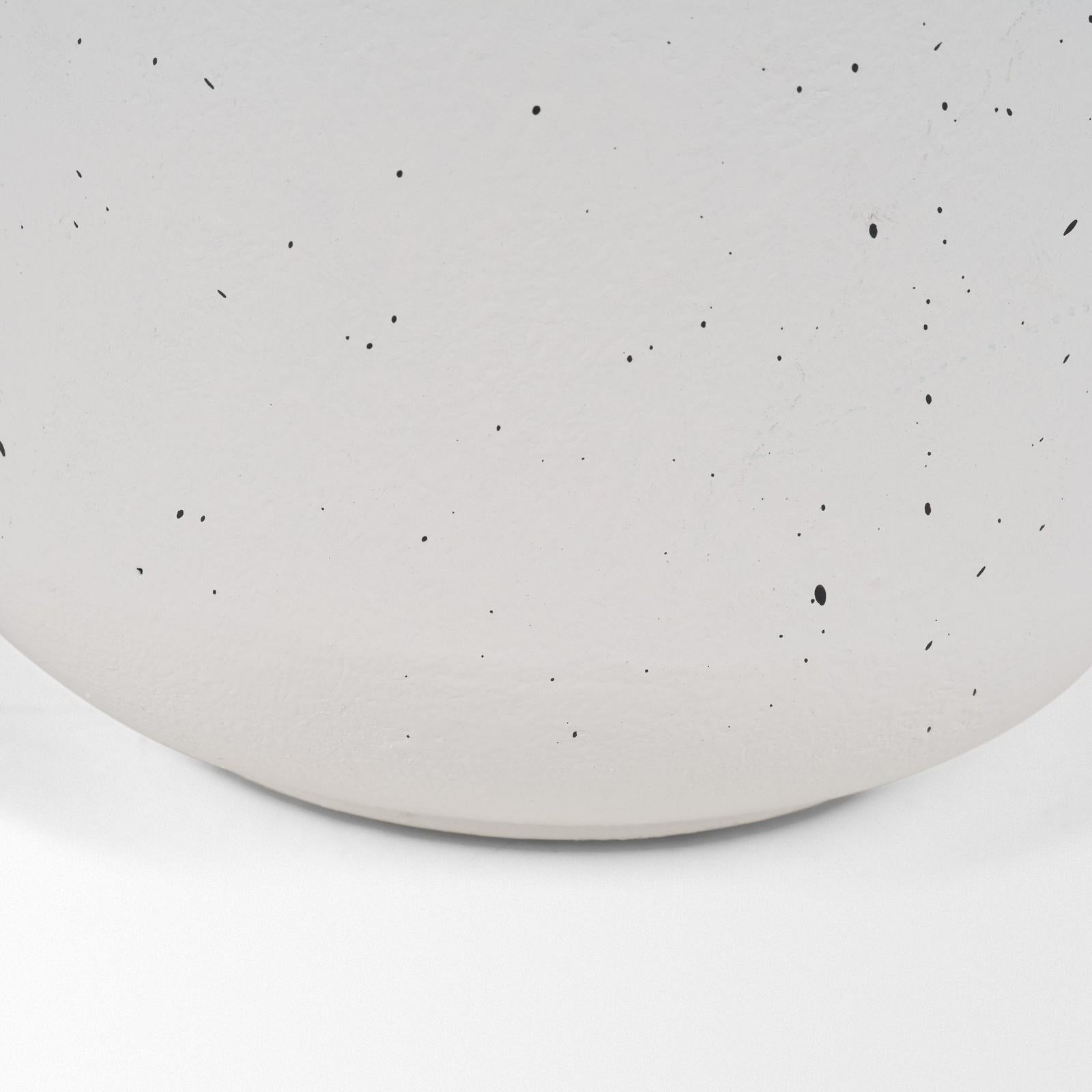 Mercana Treva White w/ Black Speckles Metal Vase