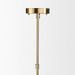 Mercana Elsa Clear Glass and Gold Metal Frame Six Bulb Chandelier