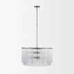 Mercana Anna Hanging Gun-Metal w/ Clear Glass Rods Six Bulb Chandelier Clearance