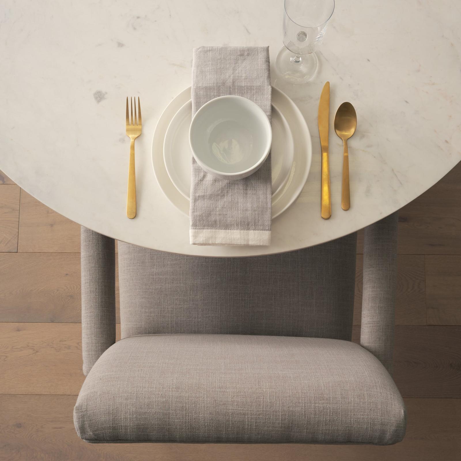 Mercana Palisades Fabric Wrap Brown Wood Frame Dining Chair