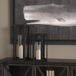 Mercana Balley Matte Black Metal Hexagonal Candle Holder Lanterns - Set of 2