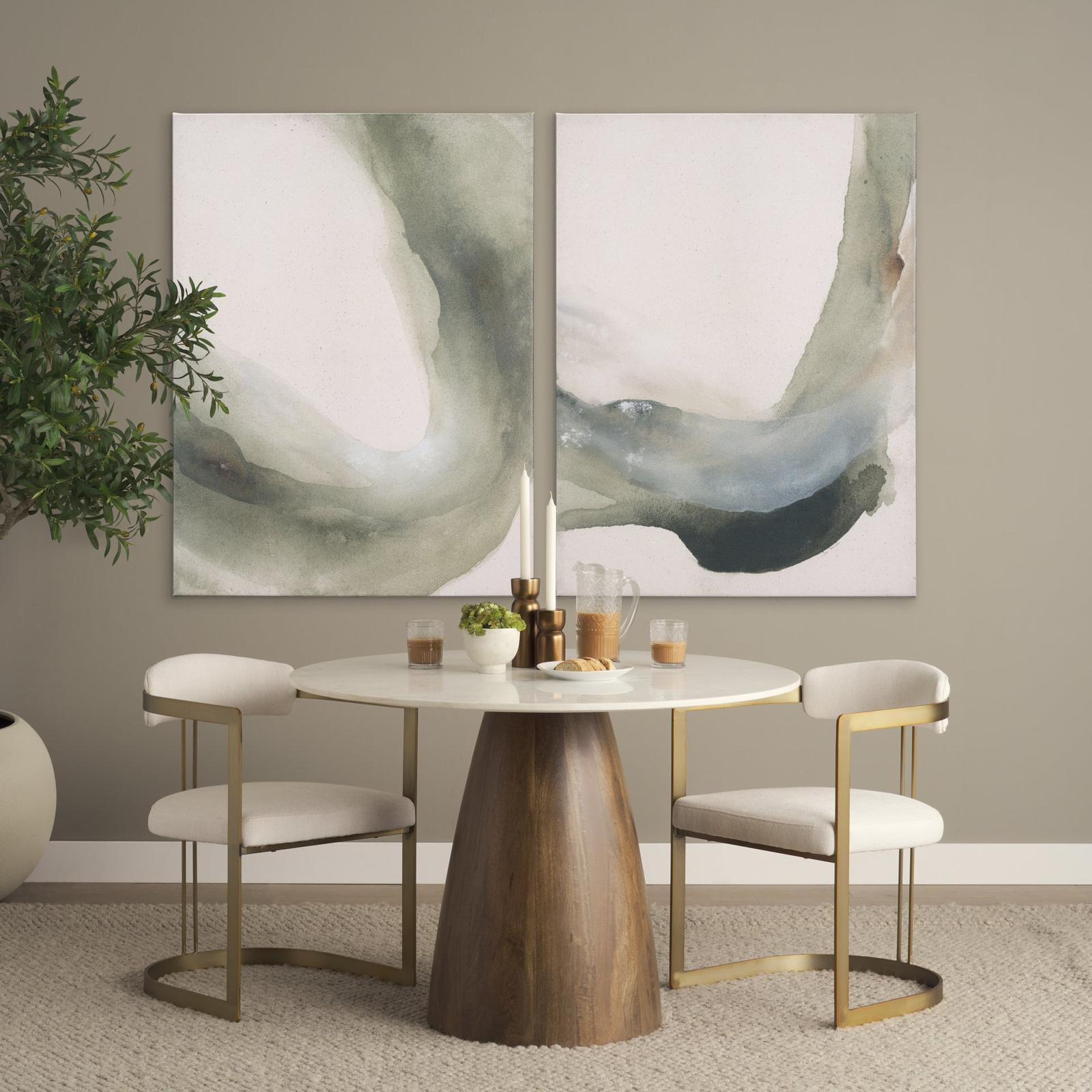Mercana Allyson White Marble Dining Table