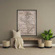 Mercana Jaxon Beige and Black Striped Cotton-Linen Decorative Square Pillow Cover