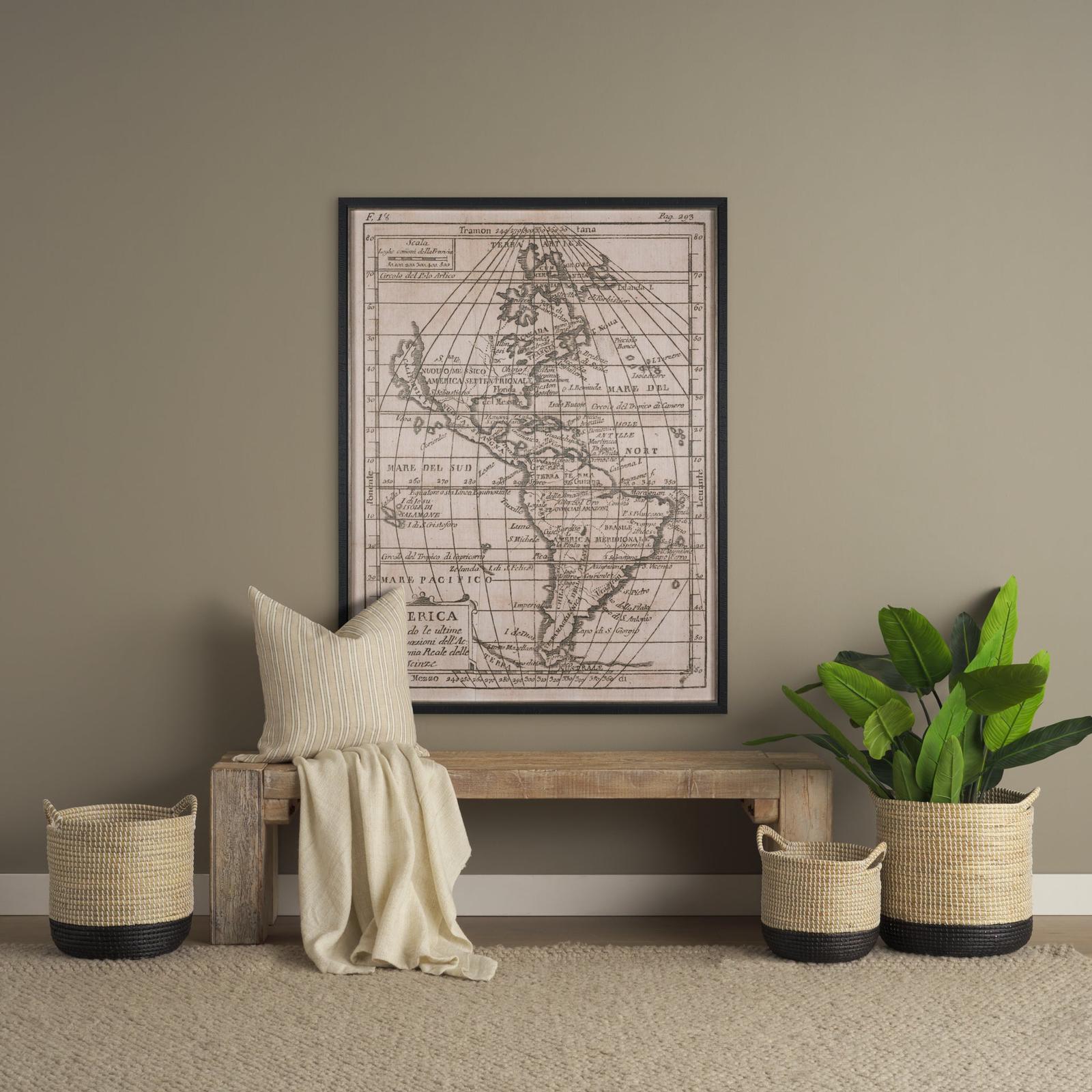 Mercana Jaxon Beige and Black Striped Cotton-Linen Decorative Square Pillow Cover