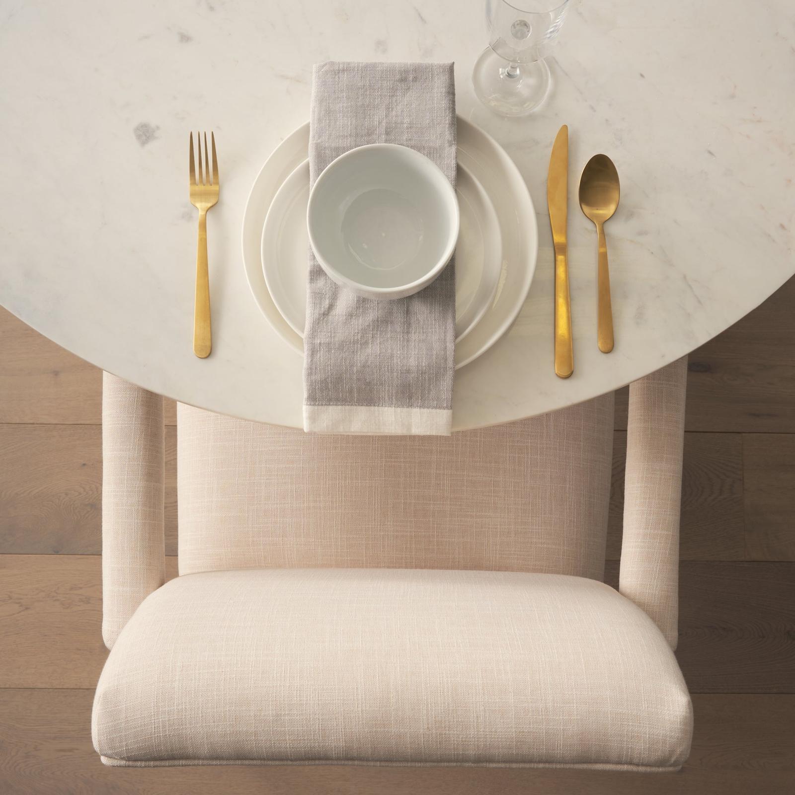 Mercana Allyson White Marble Dining Table