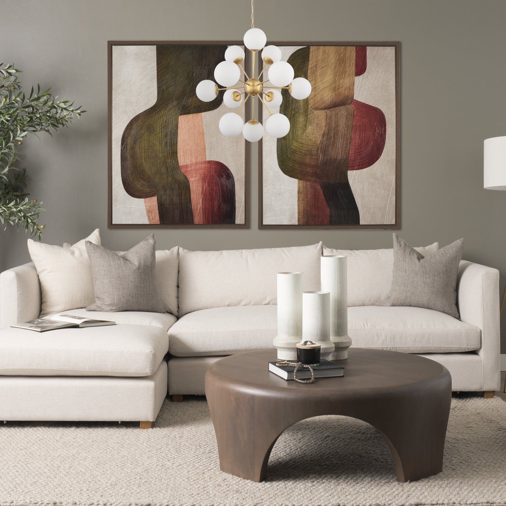 Mercana Barbara Metal w/ Frosted Glass Globes Chandelier