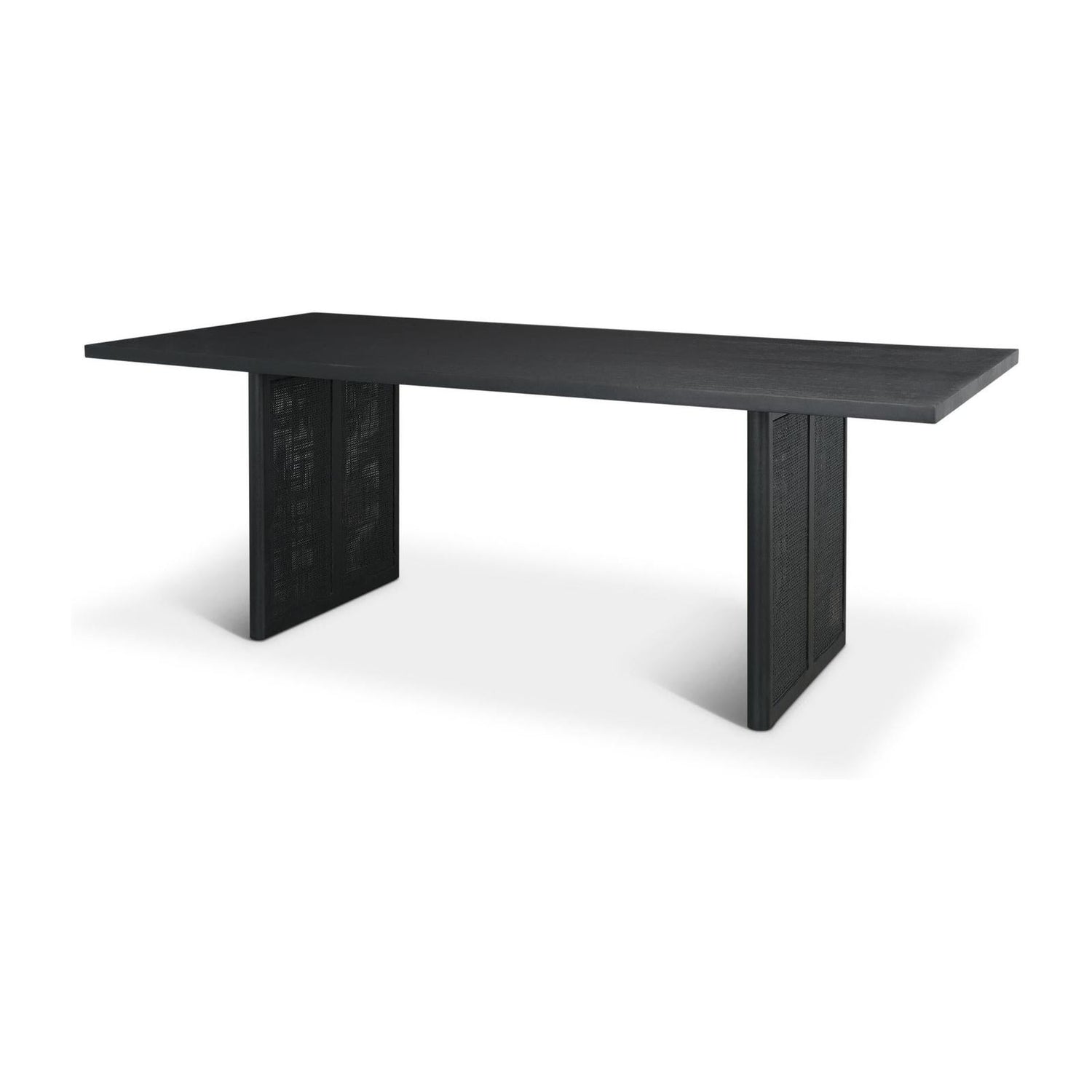 Mercana Grier 84" Wood w/ Black Cane Dining Table