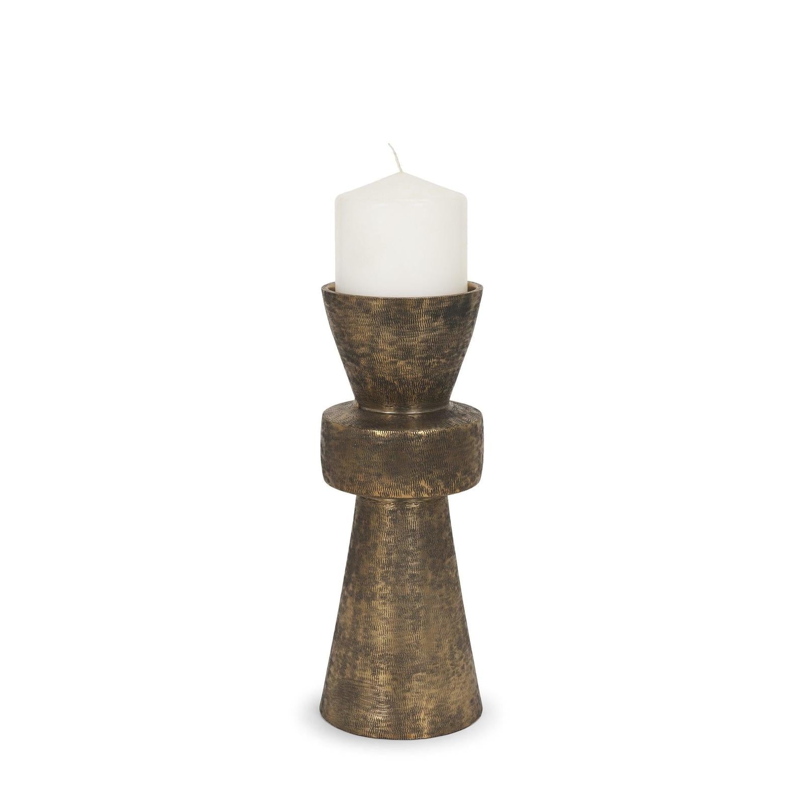 Mercana Odilia Metal Geometric Pillar Candle Holder