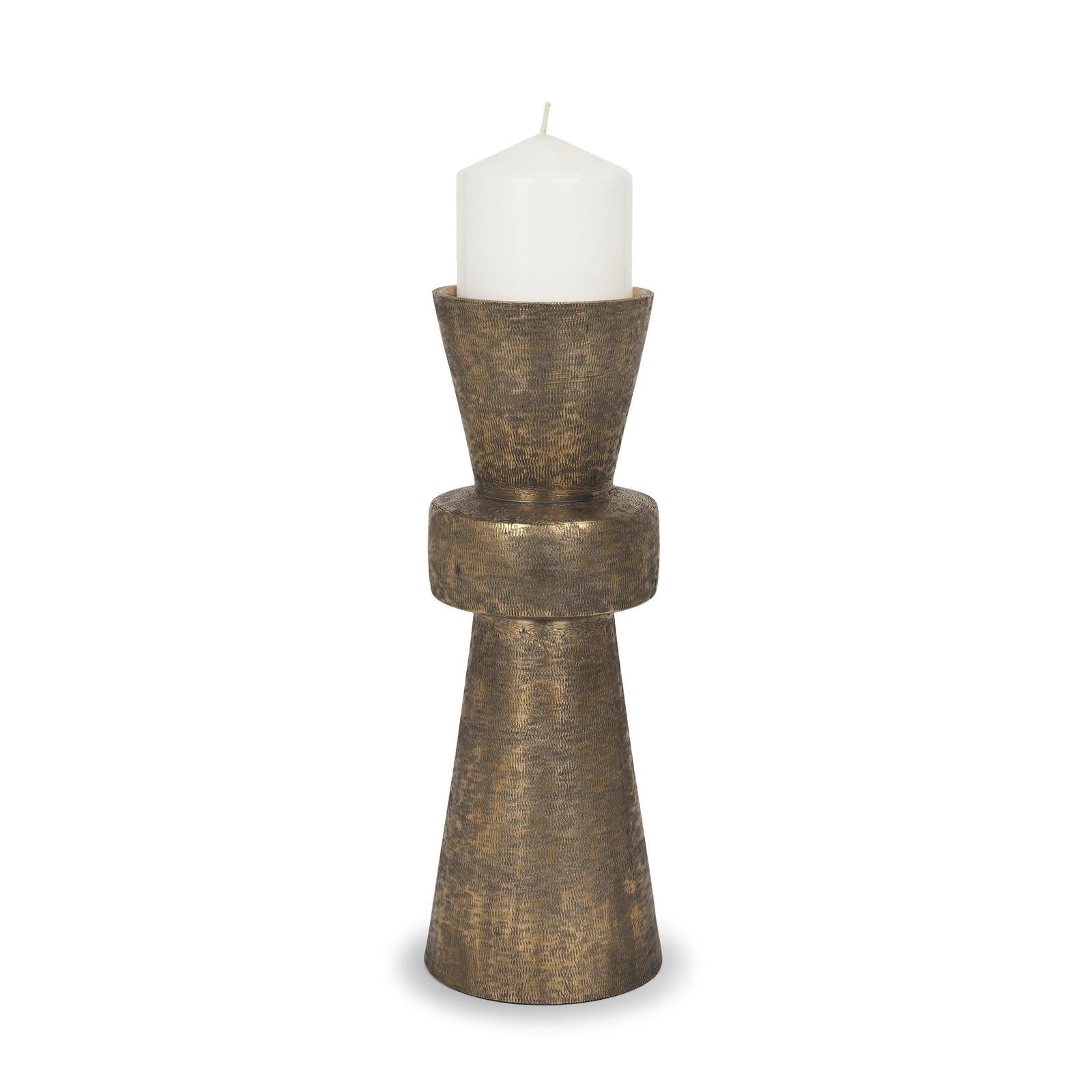 Mercana Odilia Metal Geometric Pillar Candle Holder