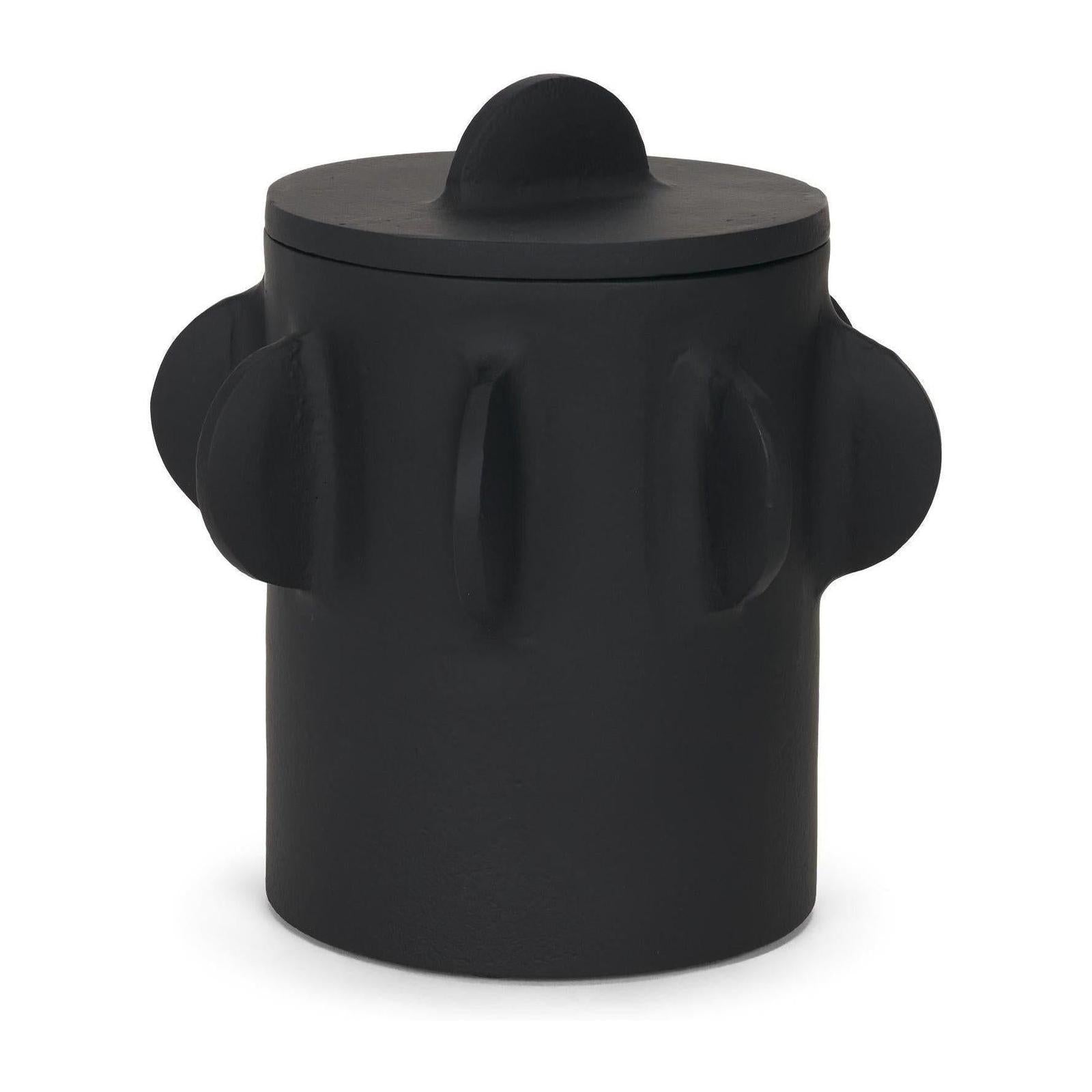 Mercana Deacon Metal Canister with Sculptural Handles