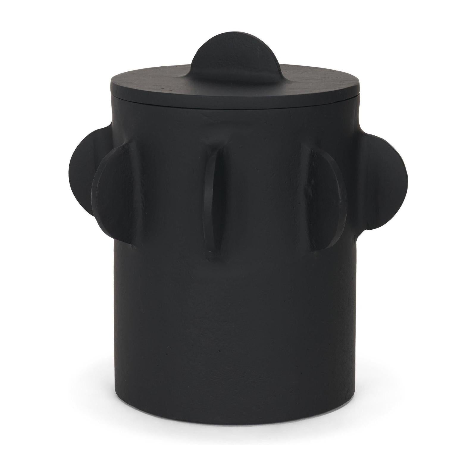Mercana Deacon Metal Canister with Sculptural Handles