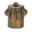 Mercana Deacon Metal Canister with Sculptural Handles