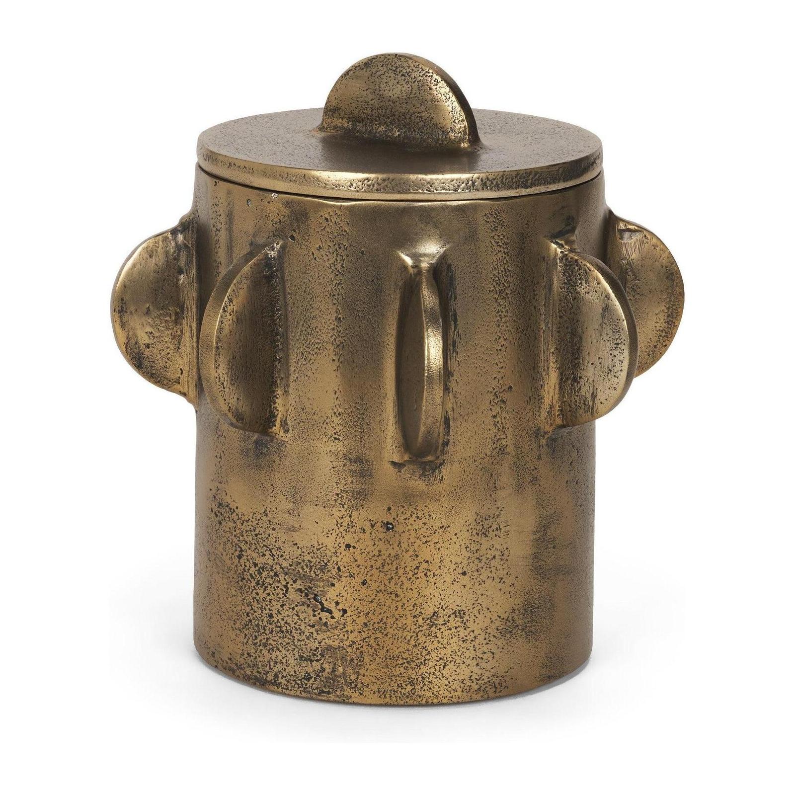 Mercana Deacon Metal Canister with Sculptural Handles