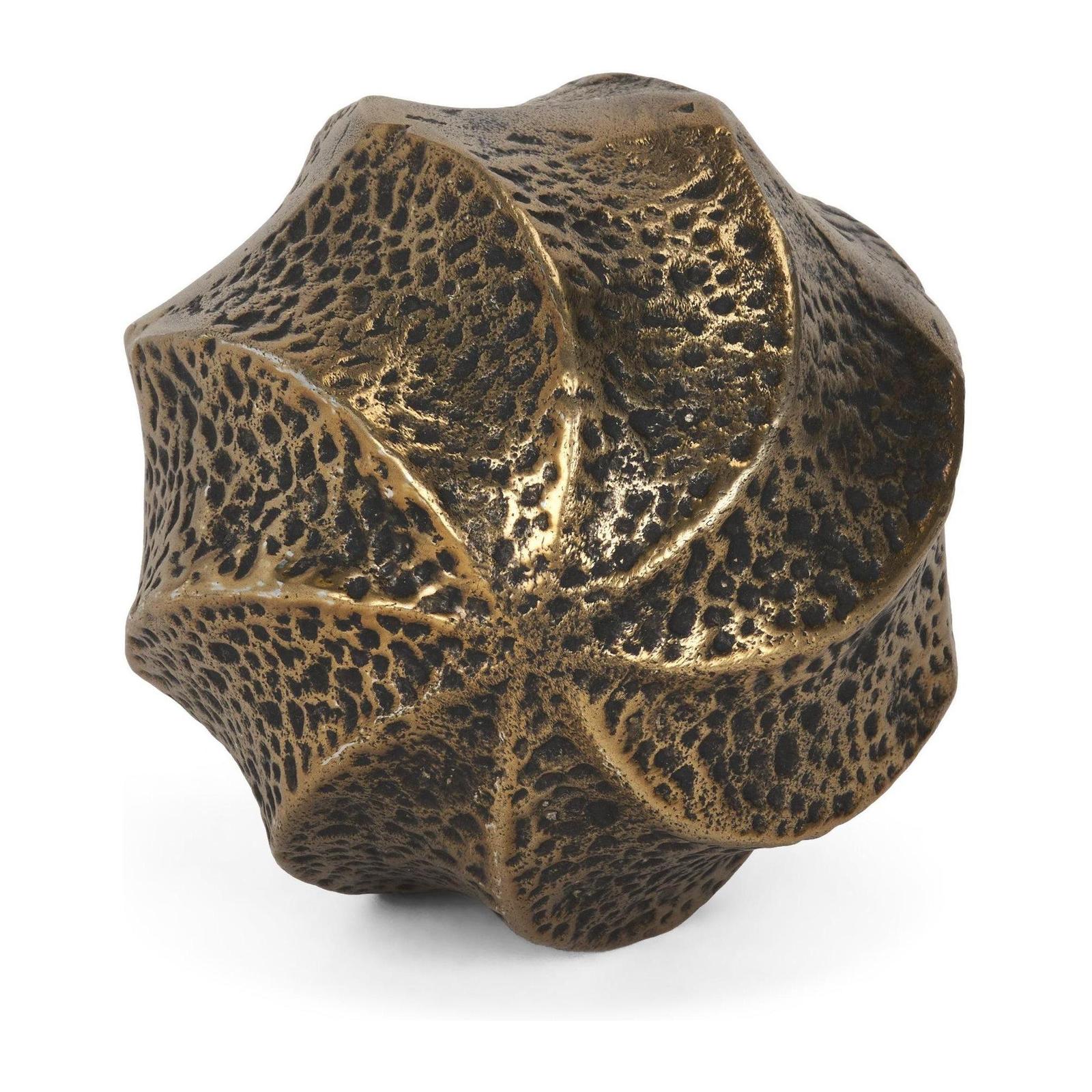 Mercana Imani Small Sculptural Textured Metal Decorative Orb Object