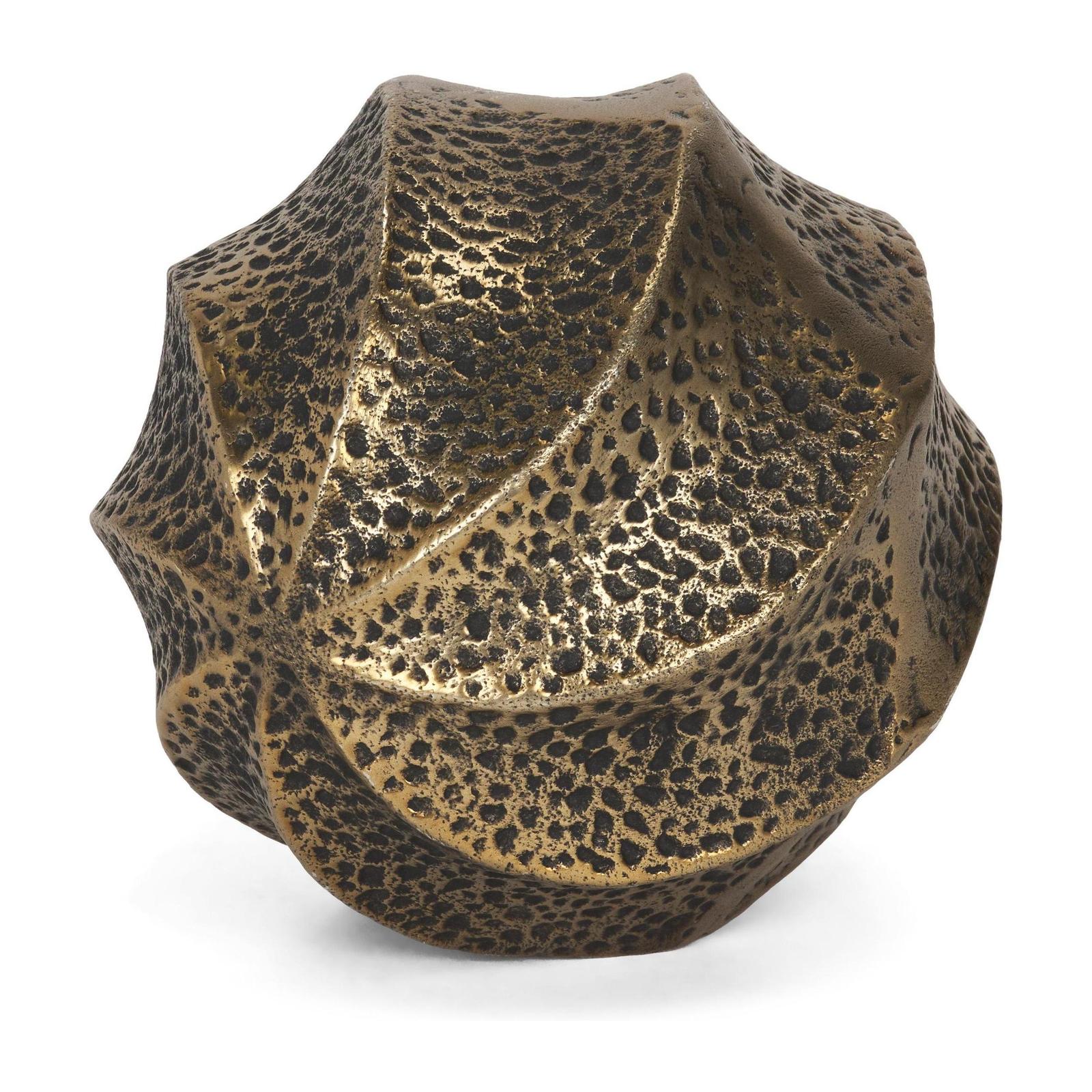 Mercana Imani Small Sculptural Textured Metal Decorative Orb Object
