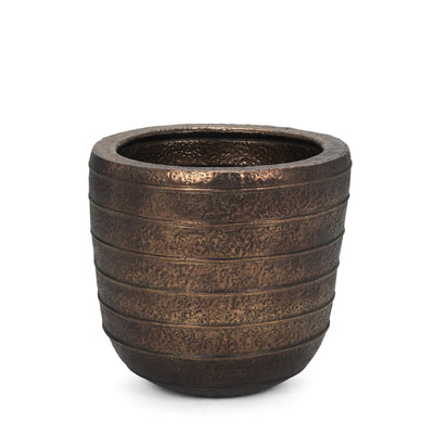 Mercana Aivana Antiqued Gold Metal Floor Vase