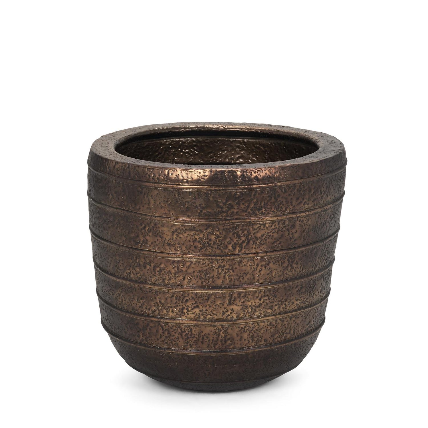 Mercana Aivana Antiqued Gold Metal Floor Vase