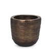 Mercana Aivana Antiqued Gold Metal Floor Vase