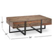 Magnussen Home Prescott Rustic Honey And Distressed Iron Rectangular Cocktail Table